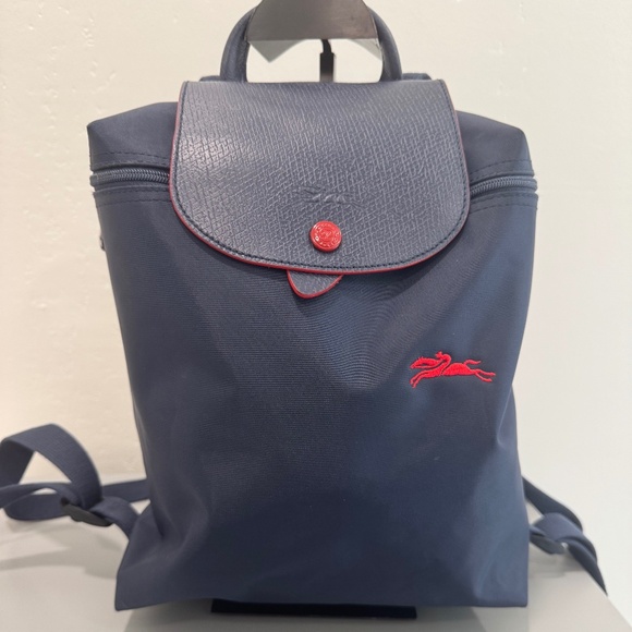 Longchamp navy nylon backpack - Picture 1 of 6